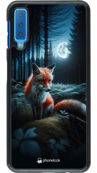 Coque Samsung Galaxy A7 - Renard lune forêt