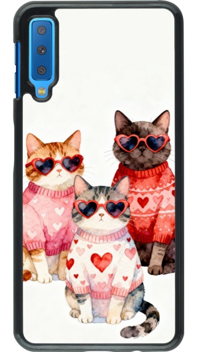 Coque Samsung Galaxy A7 - Saint Valentines Day 26 Cat Love