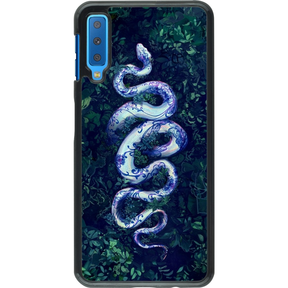 Samsung Galaxy A7 Case Hülle - Snake Blue Anaconda