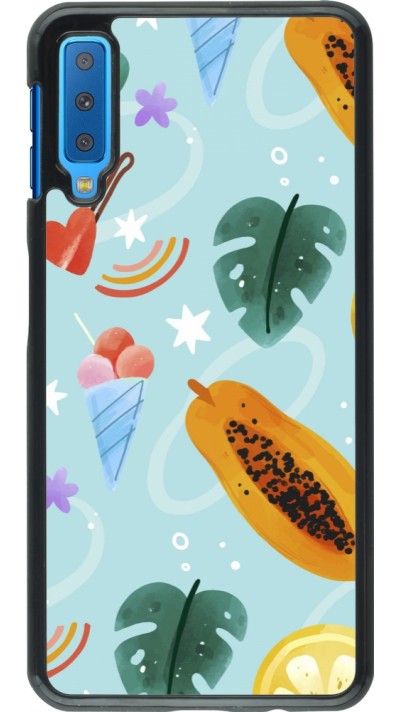 Samsung Galaxy A7 Case Hülle - Summer 2025 Pattern papaya
