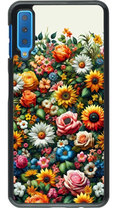 Samsung Galaxy A7 Case Hülle - Sommer Blumenmuster