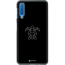 Coque Samsung Galaxy A7 - Turtles lines on black
