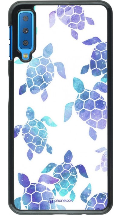 Coque Samsung Galaxy A7 - Turtles pattern watercolor
