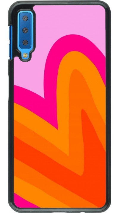 Coque Samsung Galaxy A7 - Valentine 2024 heart gradient
