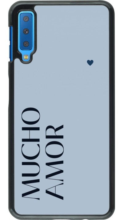 Coque Samsung Galaxy A7 - Valentine 2024 mucho amor azul