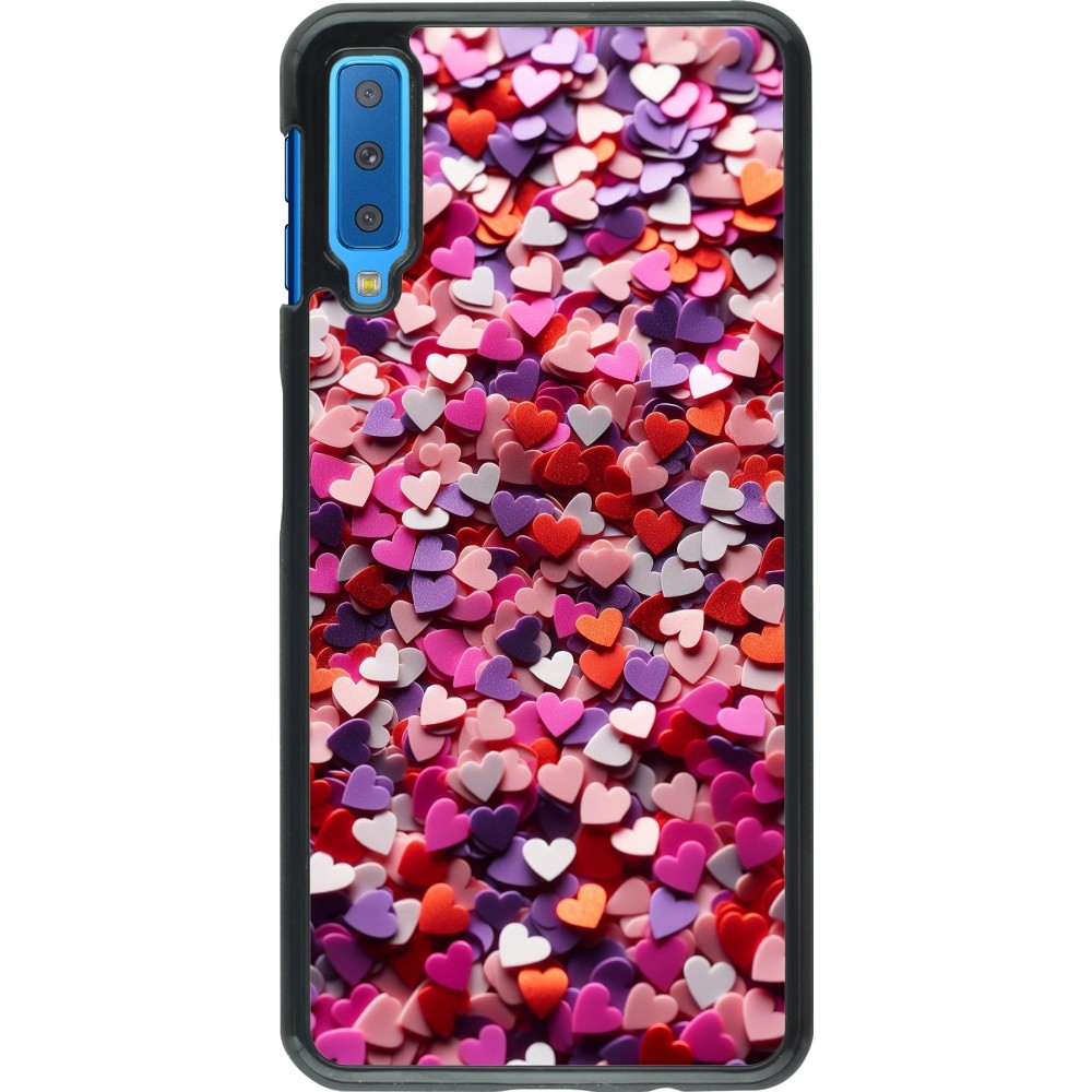 Samsung Galaxy A7 Case Hülle - Valentin 2025 Konfetti