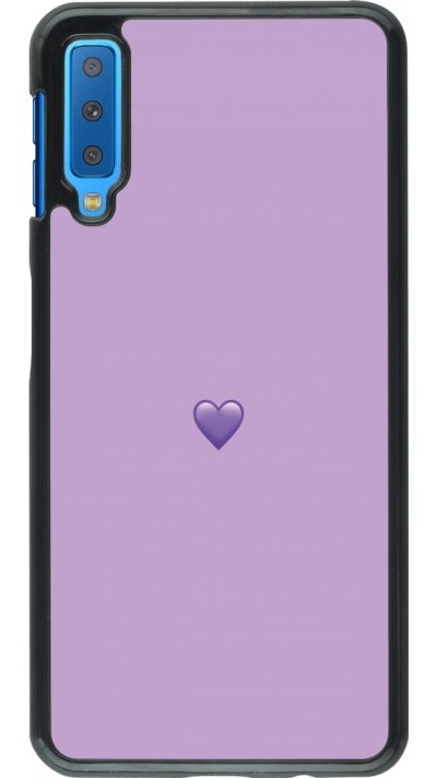 Coque Samsung Galaxy A7 - Valentine 2023 purpule single heart