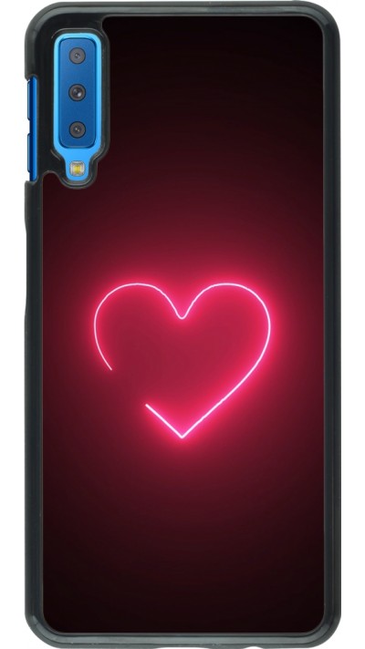 Coque Samsung Galaxy A7 - Valentine 2023 single neon heart