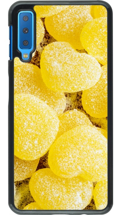 Coque Samsung Galaxy A7 - Valentine 2023 sweet yellow hearts