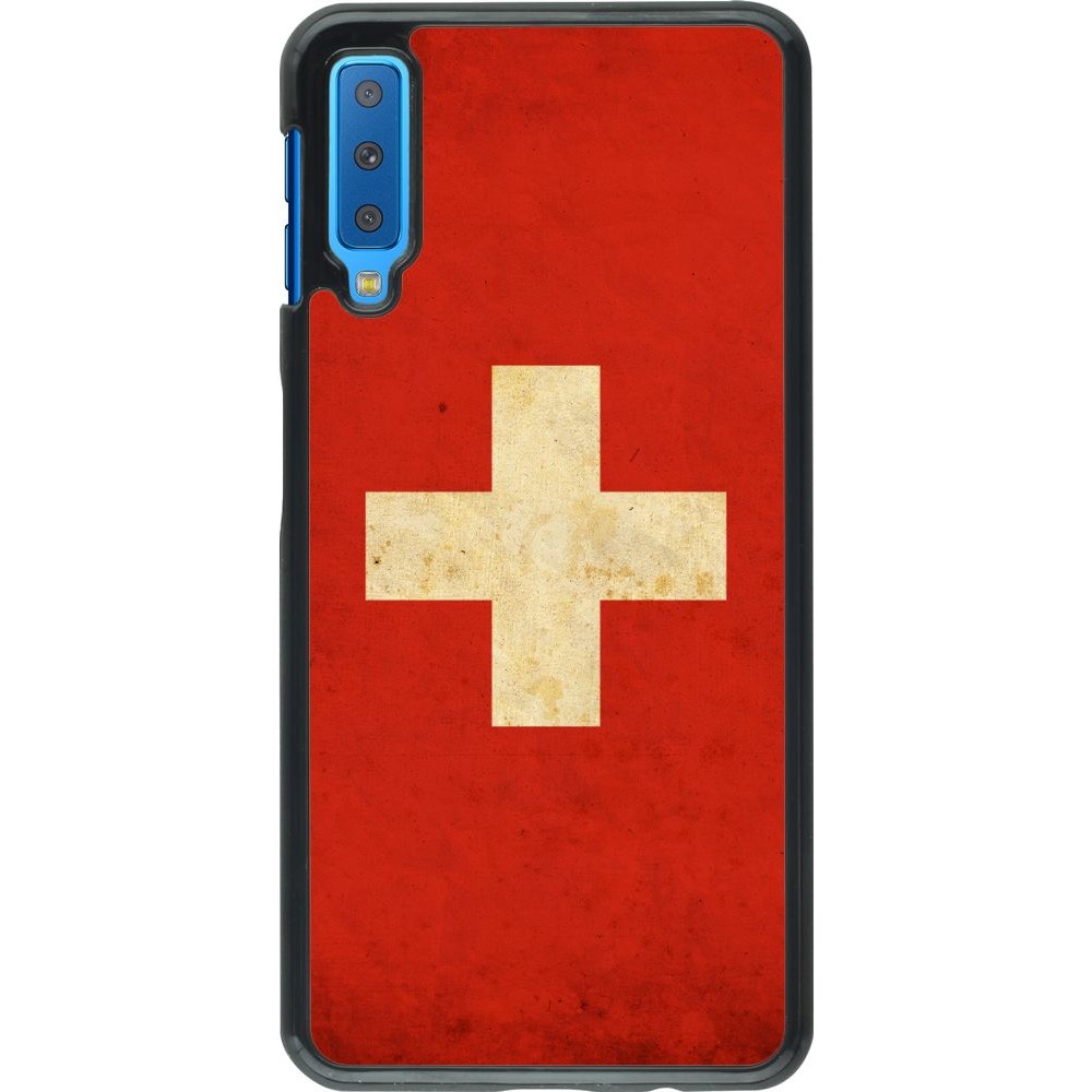 Coque Samsung Galaxy A7 - Vintage Flag SWISS