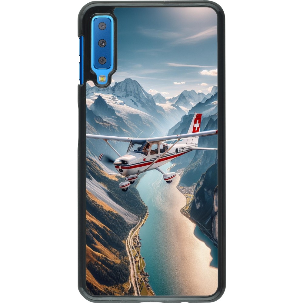 Samsung Galaxy A7 Case Hülle - Schweizer Alpenflug