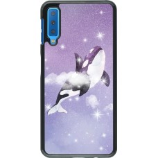 Coque Samsung Galaxy A7 - Whale in sparking stars