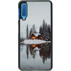 Samsung Galaxy A7 Case Hülle - Winter 25 Winter house forest afternoon