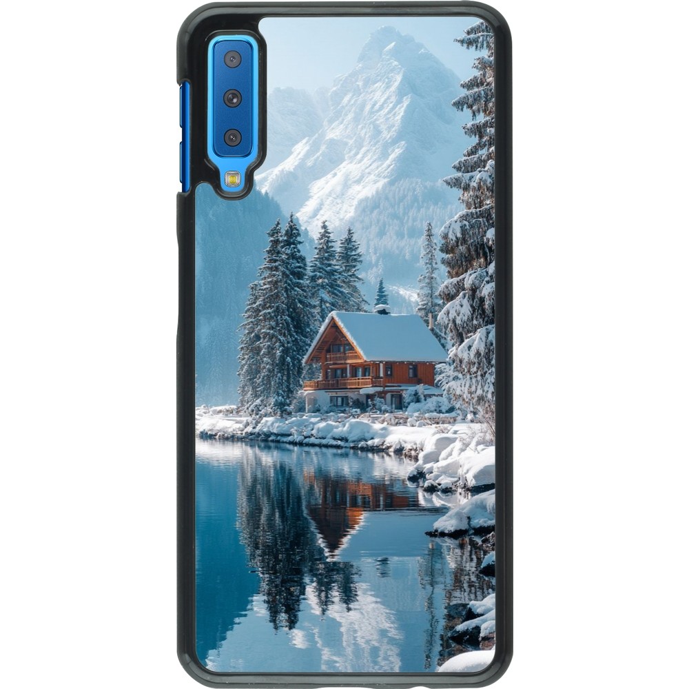 Samsung Galaxy A7 Case Hülle - Winter 25 Winter house forest day