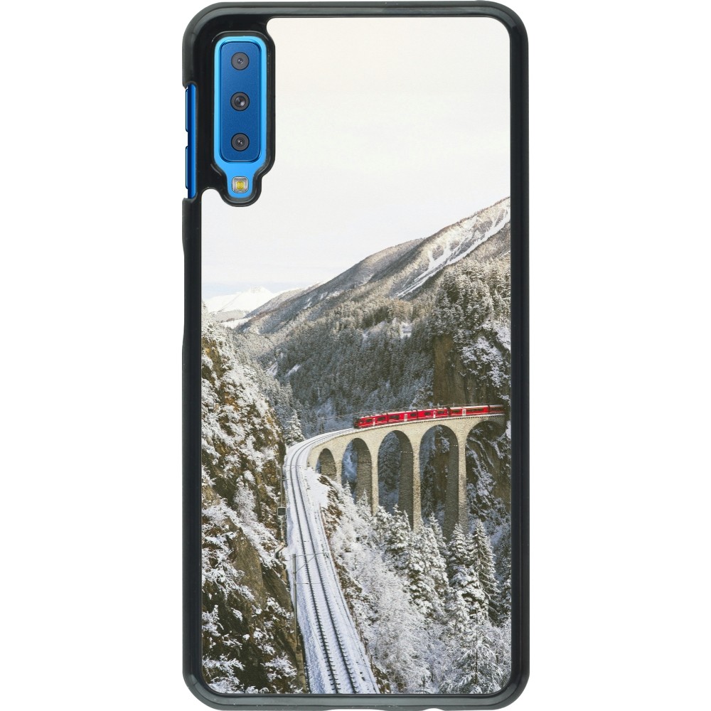 Samsung Galaxy A7 Case Hülle - Winter 25 Winter polar express