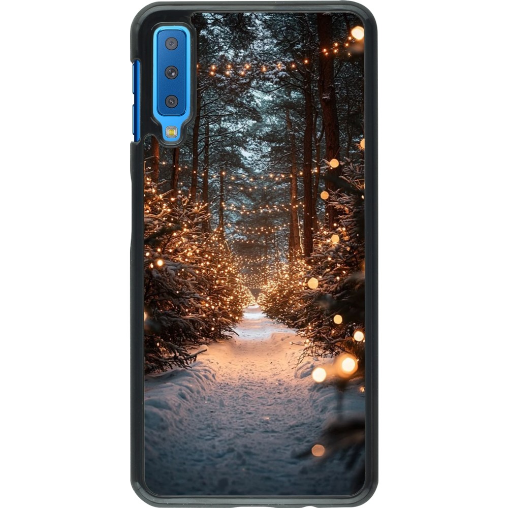 Samsung Galaxy A7 Case Hülle - Winter 25 Winter snowy road