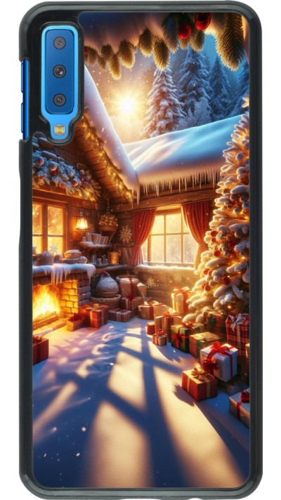 Coque Samsung Galaxy A7 - Noël Chalet Féerie