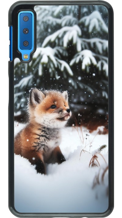 Samsung Galaxy A7 Case Hülle - Weihnachten 2023 Fuechslein Tanne