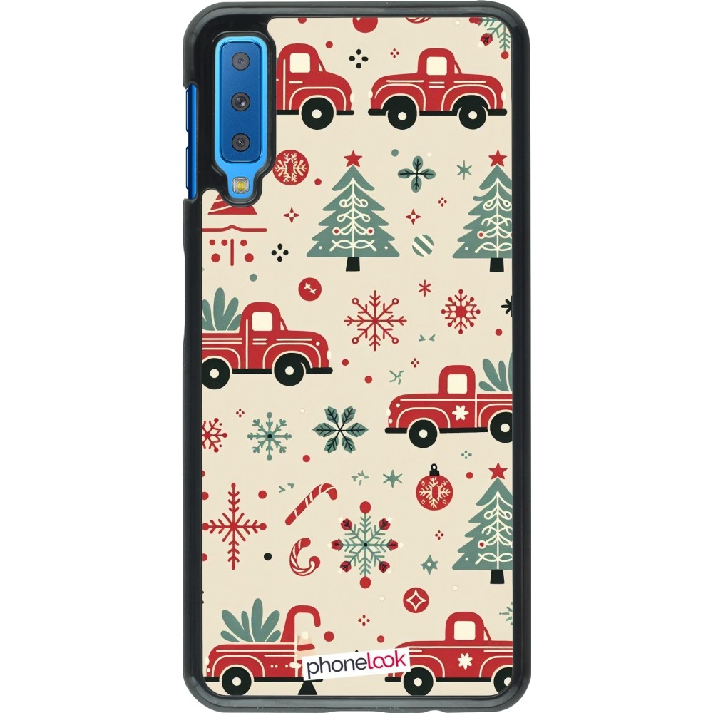 Samsung Galaxy A7 Case Hülle - Weihnachten 2024 Lkw Tanne