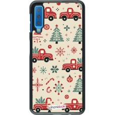 Samsung Galaxy A7 Case Hülle - Weihnachten 2024 Lkw Tanne