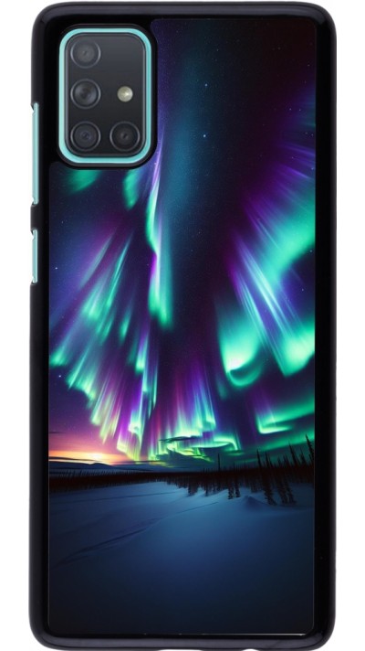 Coque Samsung Galaxy A71 - Aurore Boréale Étincelante