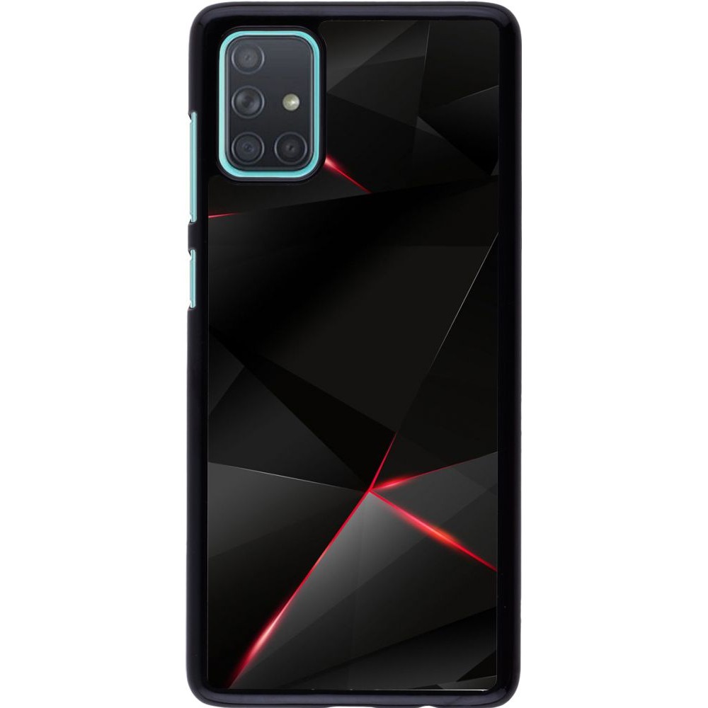 Hülle Samsung Galaxy A71 - Black Red Lines