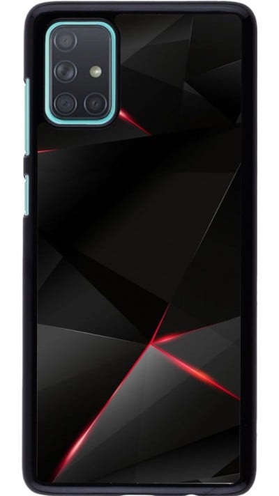 Coque Samsung Galaxy A71 - Black Red Lines