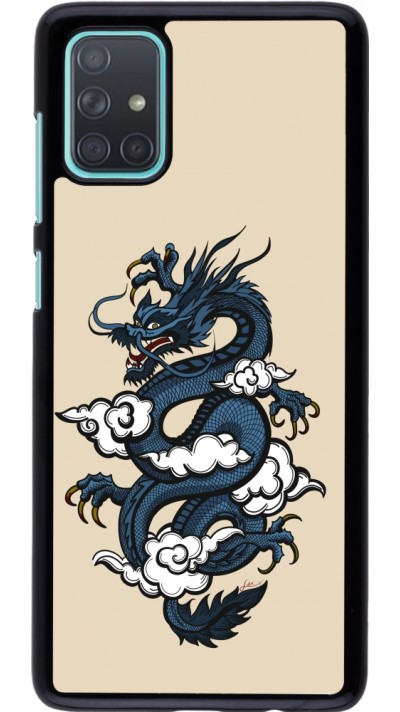 Samsung Galaxy A71 Case Hülle - Blue Dragon Tattoo