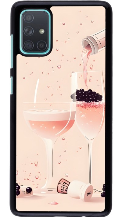 Samsung Galaxy A71 Case Hülle - Champagne Pouring Pink