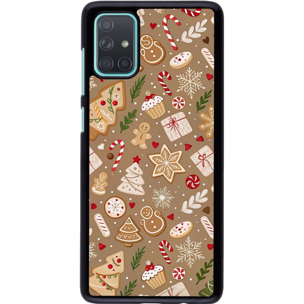 Coque Samsung Galaxy A71 - Christmas 25 Pattern Ginger Cookie