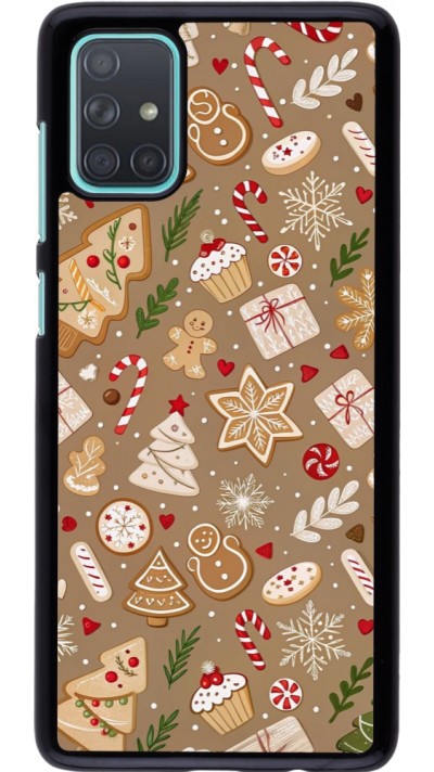 Coque Samsung Galaxy A71 - Christmas 25 Pattern Ginger Cookie