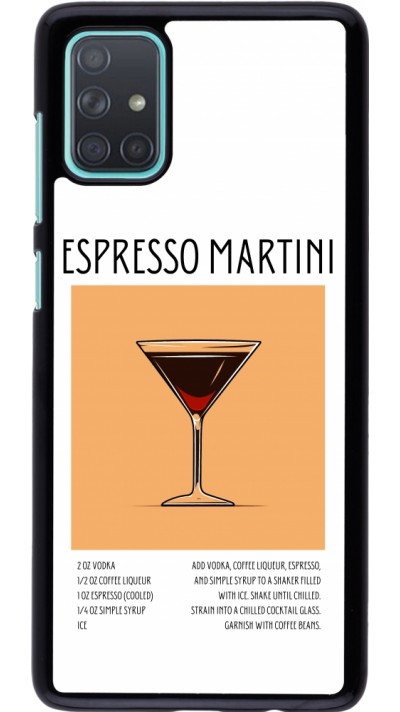 Samsung Galaxy A71 Case Hülle - Cocktail Rezept Espresso Martini