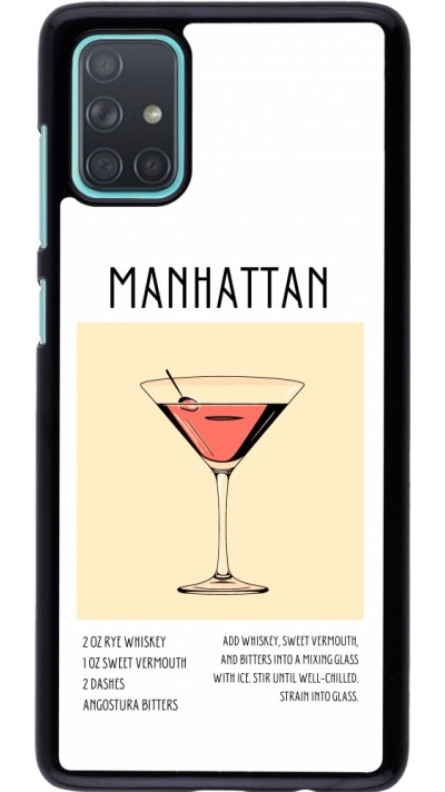 Samsung Galaxy A71 Case Hülle - Cocktail Rezept Manhattan