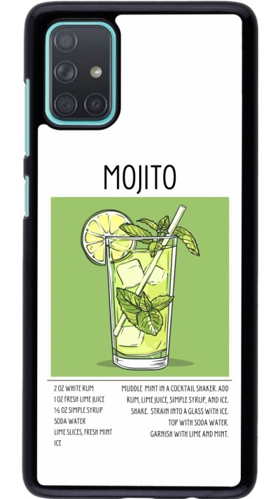 Samsung Galaxy A71 Case Hülle - Cocktail Rezept Mojito