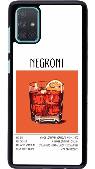 Samsung Galaxy A71 Case Hülle - Cocktail Rezept Negroni