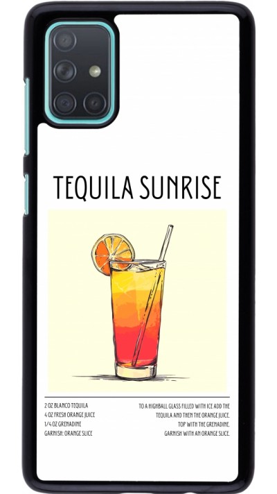 Samsung Galaxy A71 Case Hülle - Cocktail Rezept Tequila Sunrise
