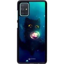 Hülle Samsung Galaxy A71 - Cute Cat Bubble
