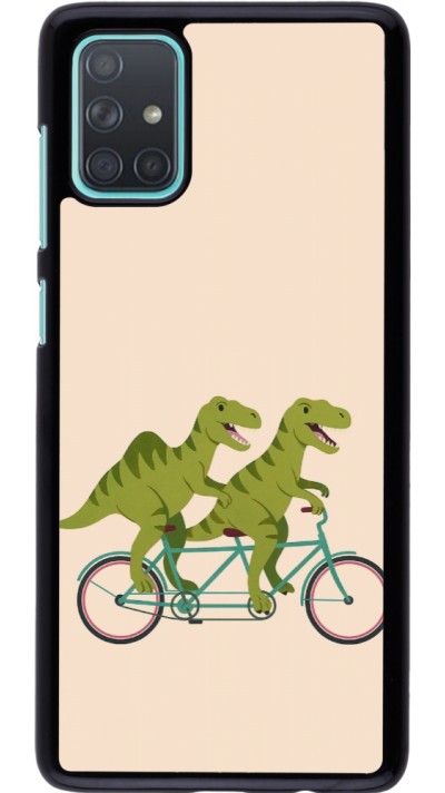 Samsung Galaxy A71 Case Hülle - Dinosaurs on bikes 2026