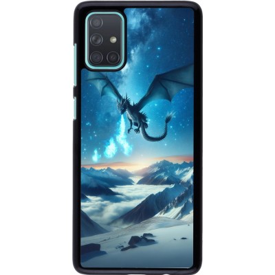 Coque Samsung Galaxy A71 - Dragon nocturne montagne