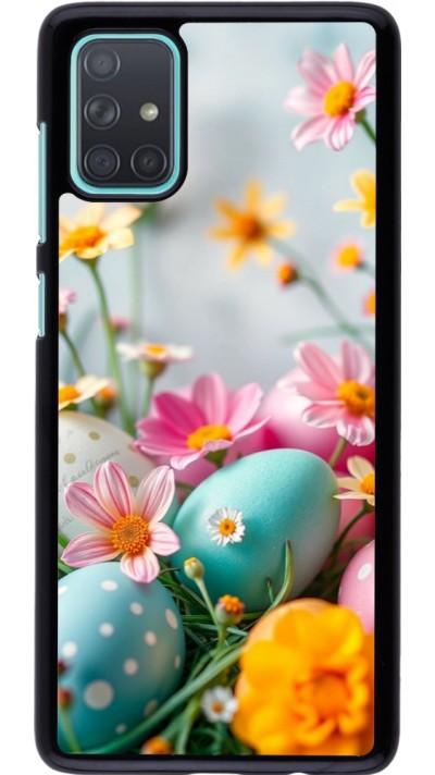 Coque Samsung Galaxy A71 - Easter 2026 Eggs with flowers