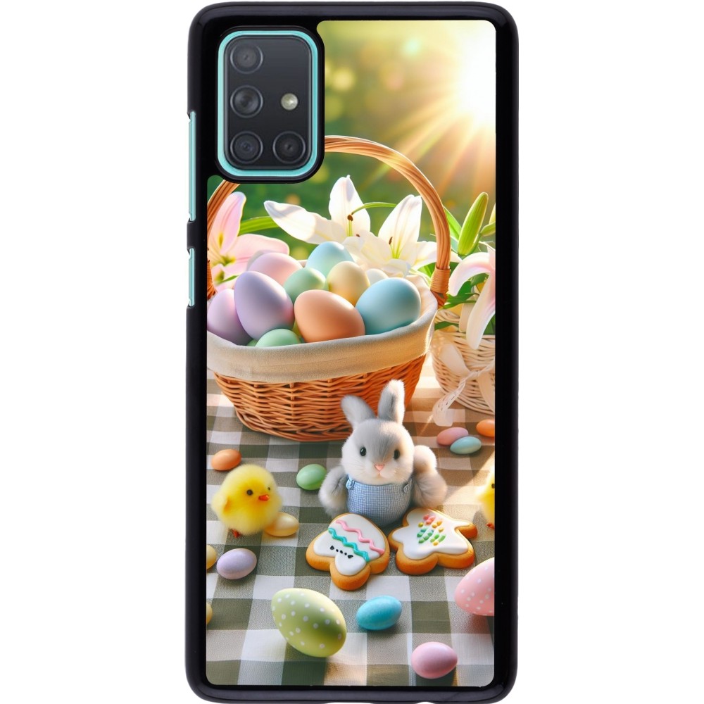 Coque Samsung Galaxy A71 - Easter 2025 Panier Pâques
