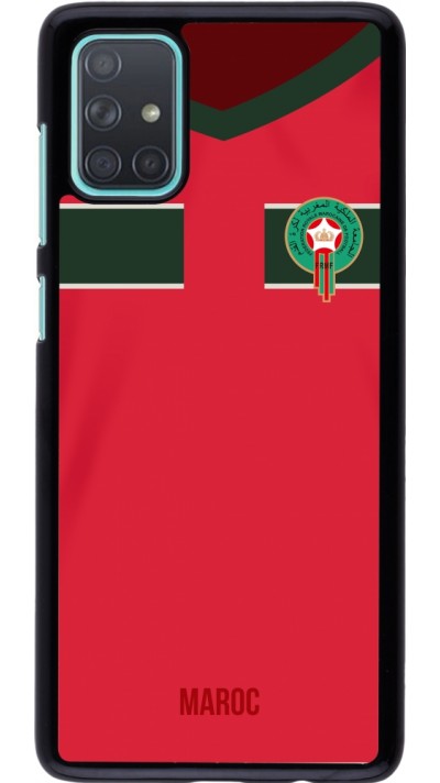 Coque Samsung Galaxy A71 - Maillot de football Maroc 2022 personnalisable