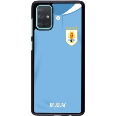 Samsung Galaxy A71 Case Hülle - Uruguay 2022 personalisierbares Fussballtrikot