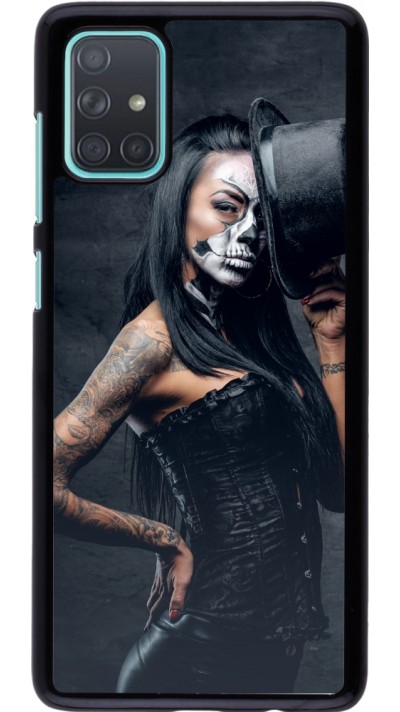 Samsung Galaxy A71 Case Hülle - Halloween 22 Tattooed Girl