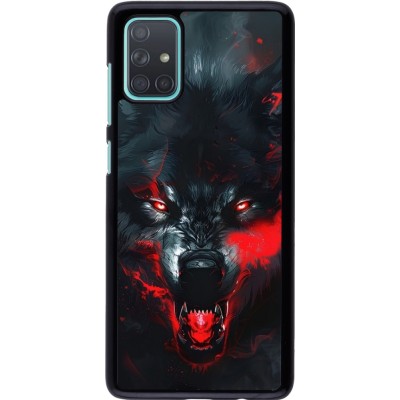 Samsung Galaxy A71 Case Hülle - Halloween 2024 mad werewolf