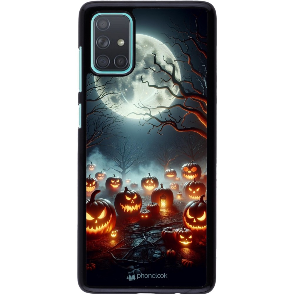 Samsung Galaxy A71 Case Hülle - Halloween 2024 Viele Kuerbisse