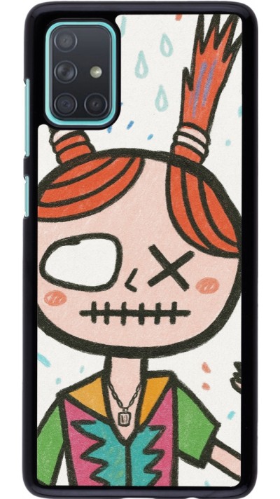 Samsung Galaxy A71 Case Hülle - Little Girl Sketch