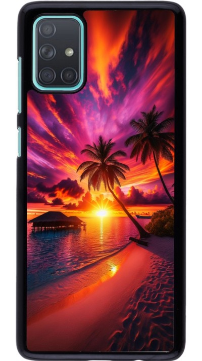 Samsung Galaxy A71 Case Hülle - Malediven Abenddämmerung Glückseligkeit