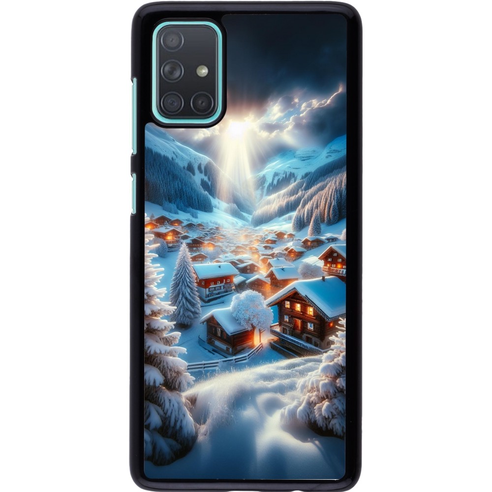 Samsung Galaxy A71 Case Hülle - Berg Schnee Licht