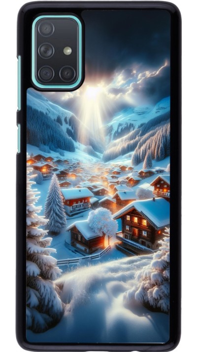 Samsung Galaxy A71 Case Hülle - Berg Schnee Licht